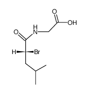 N-(DL-溴-4-甲基戊酰)甘氨酸结构式