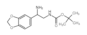(2-氨基-2-苯并[1,3]二氧代-5-基-乙基)-氨基甲酸叔丁酯结构式