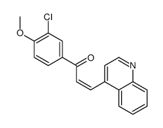 1-(3-chloro-4-methoxyphenyl)-3-quinolin-4-ylprop-2-en-1-one结构式