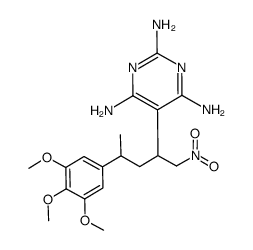 5-[3-(3,4,5-trimethoxyphenyl)-1-nitromethyl-butyl]pyrimidine-2,4,6-triamine结构式