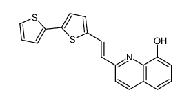 2-[2-(5-thiophen-2-ylthiophen-2-yl)ethenyl]quinolin-8-ol Structure