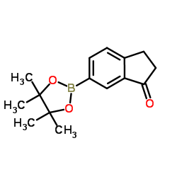 6-(4,4,5,5-TETRAMETHYL-1,3,2-DIOXABOROLAN-2-YL)-2,3-DIHYDROINDEN-1-ONE structure