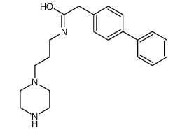 2-(4-phenylphenyl)-N-(3-piperazin-1-ylpropyl)acetamide结构式