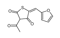 3-acetyl-5-(furan-2-ylmethylidene)thiolane-2,4-dione结构式