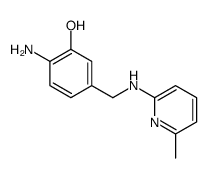 2-amino-5-[[(6-methylpyridin-2-yl)amino]methyl]phenol结构式