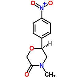 (6S)-4-methyl-6-(4-nitrophenyl)morpholin-3-one结构式