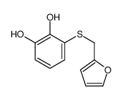 3-(furan-2-ylmethylsulfanyl)benzene-1,2-diol结构式