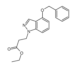 ethyl 3-(4-phenylmethoxyindazol-1-yl)propanoate结构式