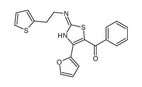 [4-(furan-2-yl)-2-(2-thiophen-2-ylethylamino)-1,3-thiazol-5-yl]-phenylmethanone Structure