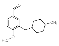 4-Methoxy-3-[(4-methylpiperazin-1-yl)methyl]-benzaldehyde结构式