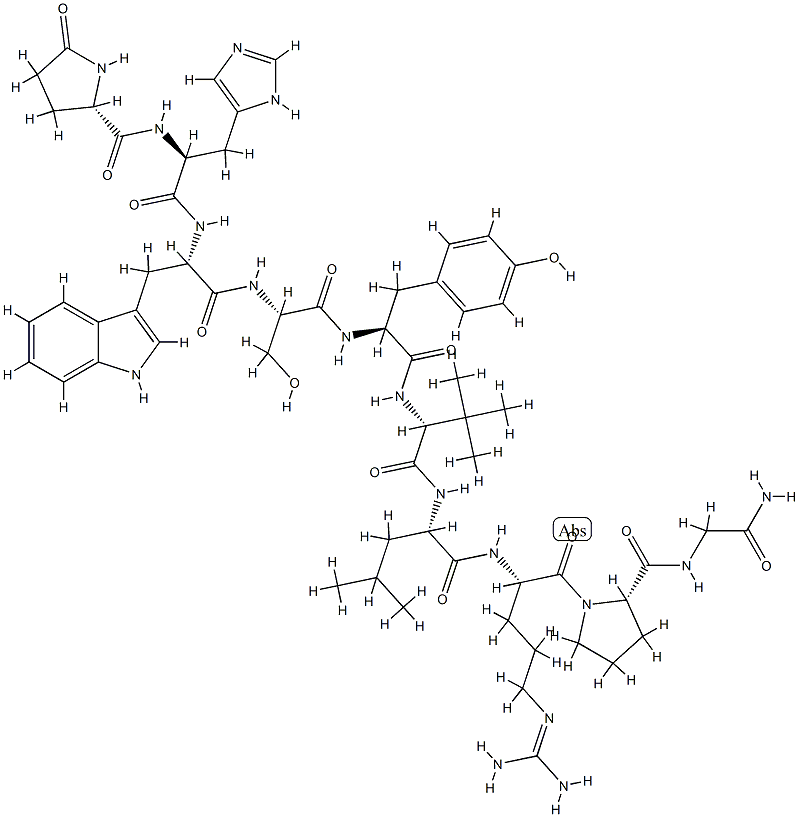 Luteinizing hormone-releasing factor (pig), 6-(3-methyl-d-valine)-结构式
