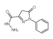 1H-Pyrazole-3-carboxylicacid, 4,5-dihydro-5-oxo-1-phenyl-, hydrazide Structure