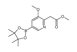 methyl 2-[3-methoxy-5-(4,4,5,5-tetramethyl-[1,3,2]dioxaborolan-2-yl)pyridin-2-yl]acetate Structure