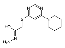 2-(6-piperidin-1-ylpyrimidin-4-yl)sulfanylacetohydrazide Structure