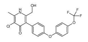 5-chloro-2-(hydroxymethyl)-6-methyl-3-[4-[4-(trifluoromethoxy)phenoxy]phenyl]-1H-pyridin-4-one结构式