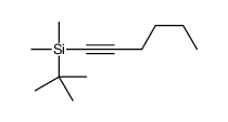 tert-butyl-hex-1-ynyl-dimethylsilane结构式