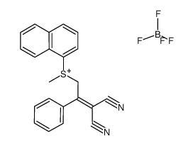 1-naphthylmethyl(2-phenyl-3,3-dicyanopropenyl)sulfonium tetrafluoroborate Structure