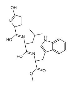 methyl (2S)-3-(1H-indol-3-yl)-2-[[(2S)-4-methyl-2-[[(2S)-5-oxopyrrolidine-2-carbonyl]amino]pentanoyl]amino]propanoate结构式