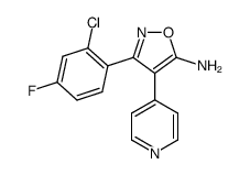 5-Amino-3-(2-chloro-4-fluorophenyl)-4-(4-pyridyl)isoxazole Structure