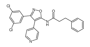 3-(3,5-Dichlorophenyl)-5-(3-phenylpropionylamino)-4-(4-pyridyl)isoxazole结构式