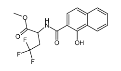 4,4,4-trifluoro-2-[(1-hydroxy-naphthalene-2-carbonyl)-amino]-butyric acid methyl ester Structure