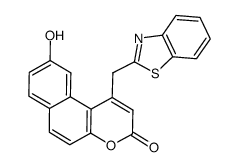 1-((benzo[d]thiazol-2-yl)methyl)-9-hydroxy-3H-benzo[f]chromen-3-one结构式