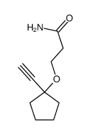3-(1-ethynyl-cyclopentyloxy)-propionic acid amide Structure