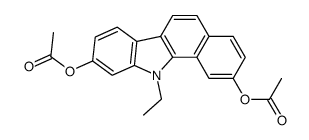 2,9-diacetoxy-11-ethyl-11H-benzocarbazole结构式