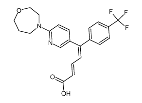 (2E,4Z)-5-[6-([1,4]oxazepan-4-yl)pyridin-3-yl]-5-[4-(trifluoromethyl)phenyl]-2,4-pentadienoic acid Structure