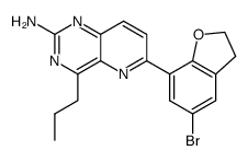 4-n-propyl-6-(5-bromo-2,3-dihydrobenzo[b]furan-7-yl)pyrido[3,2-d]pyrimidin-2-ylamine结构式