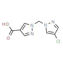 1-[(4-Chloro-1H-pyrazol-1-yl)methyl]-1H-pyrazole-4-carboxylic acid结构式
