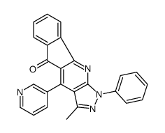 3-甲基-1-苯基-4-吡啶-3-基-1H-茚并[1,2-b]吡唑并[4,3-e]吡啶-5-酮结构式