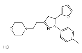 4-[2-[3-(furan-2-yl)-2-(4-methylphenyl)-3,4-dihydropyrazol-5-yl]ethyl]morpholine,hydrochloride Structure