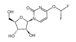 1-(beta-d-Arabinofuranosyl)-4-O-difluoromethyluracil结构式