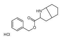 benzyl 1,2,3,3a,4,5,6,6a-octahydrocyclopenta[b]pyrrole-2-carboxylate,hydrochloride Structure