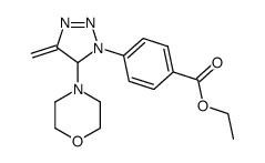 4-(4-Methylene-5-morpholin-4-yl-4,5-dihydro-[1,2,3]triazol-1-yl)-benzoic acid ethyl ester结构式