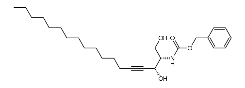 (2s,3R)-2-[(benzyloxycarbonyl)amino]-1,3-dihydroxy-4-octadecyne Structure