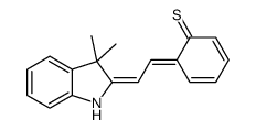 6-[2-(3,3-dimethyl-1H-indol-2-ylidene)ethylidene]cyclohexa-2,4-diene-1-thione结构式