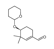 (S)-(-)-3,3-dimethyl-4-tetrahydropyranyloxy-1-cyclohexenecarbaldehyde结构式
