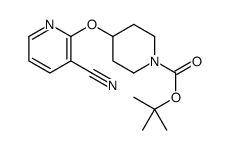 4-[(3-氰基-2-吡啶基)氧基]-1-哌啶羧酸叔丁酯结构式
