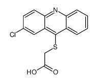 2-(2-chloroacridin-9-yl)sulfanylacetic acid结构式