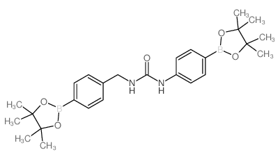 1-(4-(4,4,5,5-TETRAMETHYL-1,3,2-DIOXABOROLAN-2-YL)BENZYL)-3-(4-(4,4,5,5-TETRAMETHYL-1,3,2-DIOXABOROLAN-2-YL)PHENYL)UREA Structure