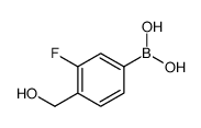 (3-Fluoro-4-(hydroxymethyl)phenyl)boronic acid structure