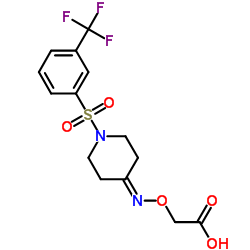 2-(1-(3-(Trifluoromethyl)phenylsulfonyl)piperidin-4-ylideneamino结构式