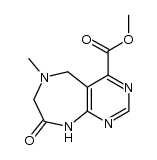 methyl 6-methyl-8-oxo-6,7,8,9-tetrahydro-5H-pyrimido[4,5-e][1,4]diazepine-4-carboxylate结构式