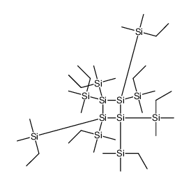 ethyl-[1,2,2,3,3,4,4-heptakis[ethyl(dimethyl)silyl]tetrasiletan-1-yl]-dimethylsilane Structure