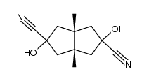 (3ar,6ar)-2,5-dihydroxy-3a,6a-dimethyloctahydropentalene-2,5-dicarbonitrile结构式