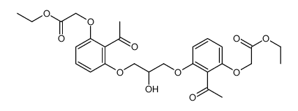 ethyl 2-[2-acetyl-3-[3-[2-acetyl-3-(2-ethoxy-2-oxoethoxy)phenoxy]-2-hydroxypropoxy]phenoxy]acetate Structure