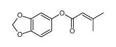 1,3-benzodioxol-5-yl 3-methylbut-2-enoate结构式