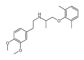 1-(2,6-dimethylphenoxy)-2-(3,4-dimethoxyphenylethylamino)propane结构式